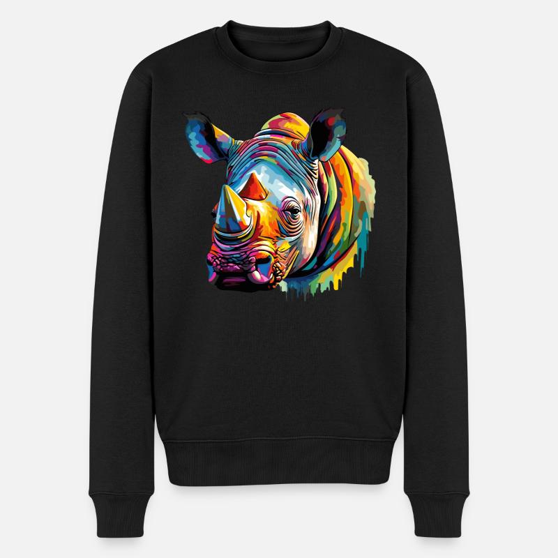 Rhinocéros - Pull Premium bio Homme - noir