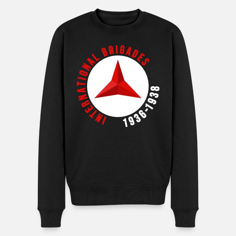 Internationale Brigaden - Männer Premium Bio Pullover - Schwarz