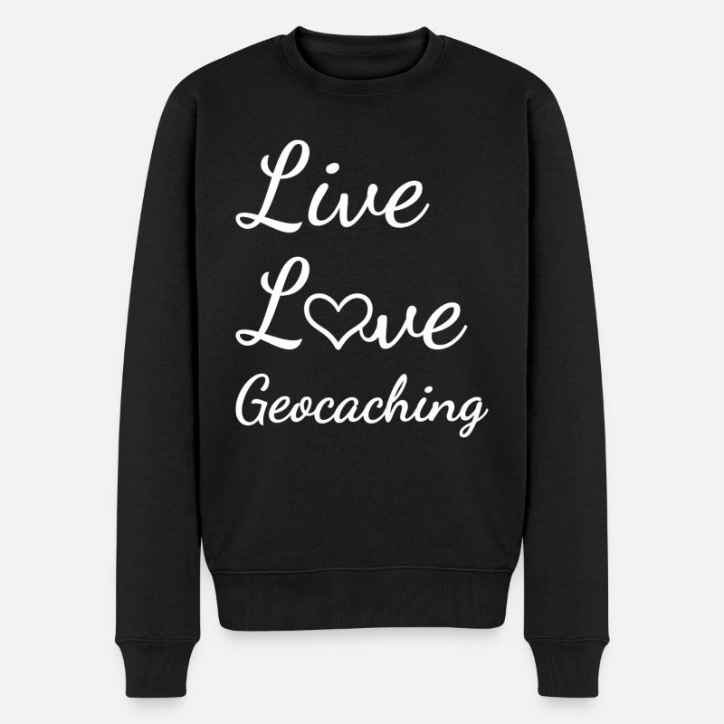 Geocacher Live Love Geocaching - Pull Premium bio Homme - noir