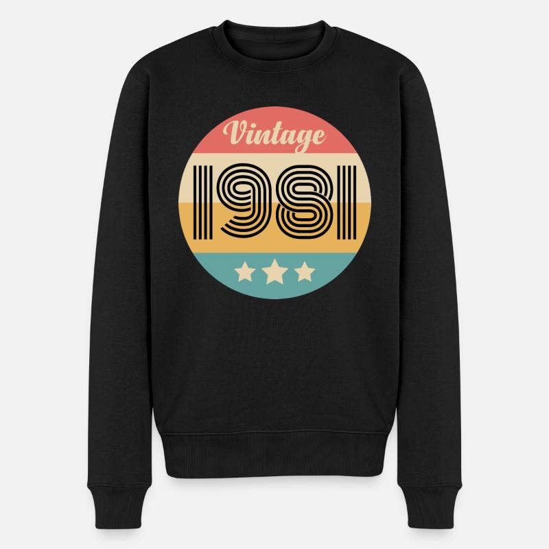 VINTAGE 1981 - Pull Premium bio Homme - noir