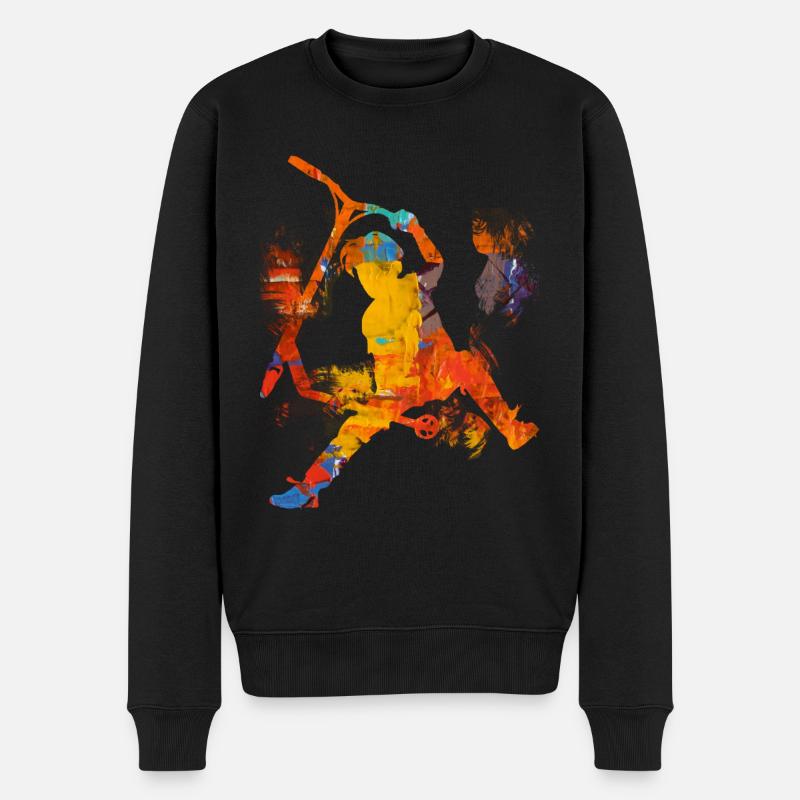 trottinette freestyle - Pull Premium bio Homme - noir