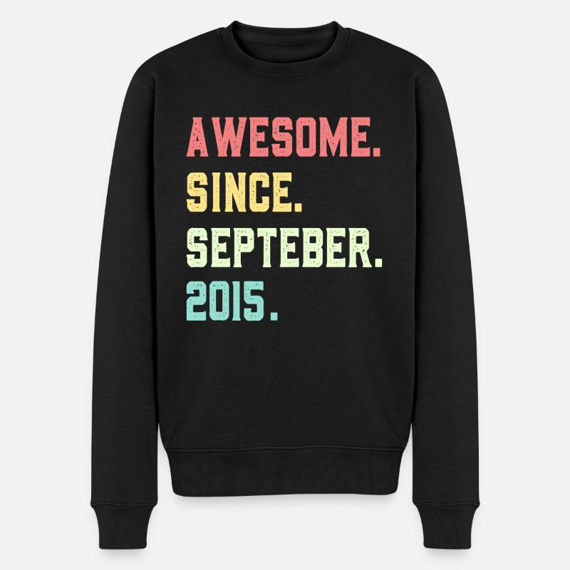 Großartig seit September 2015 - Männer Premium Bio Pullover - Schwarz