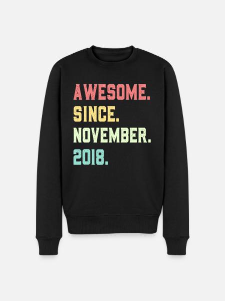 Awesome Since November 2018 - Men's Premium Organic Jumper - black