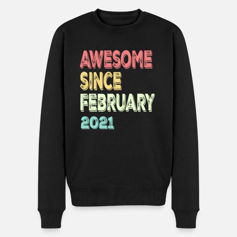 Awesome seit März 2021 - Männer Premium Bio Pullover - Schwarz