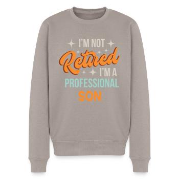 Je ne suis pas à la retraite Je suis un fils professionnel Cadeau amusant - Pull Premium bio Homme - taupe - Devant - Nico (187cm)