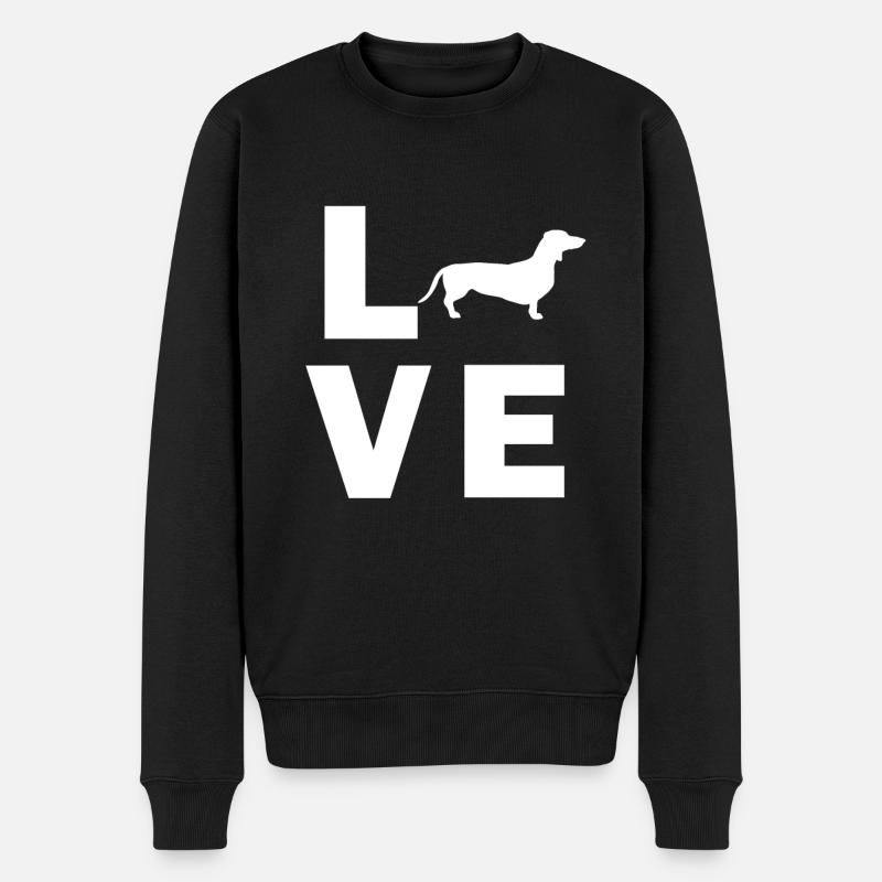 L'amour teckel - Pull Premium bio Homme - noir