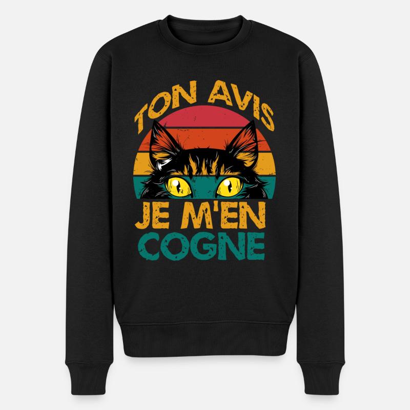 ton avis je m'en cogne - Pull Premium bio Homme - noir