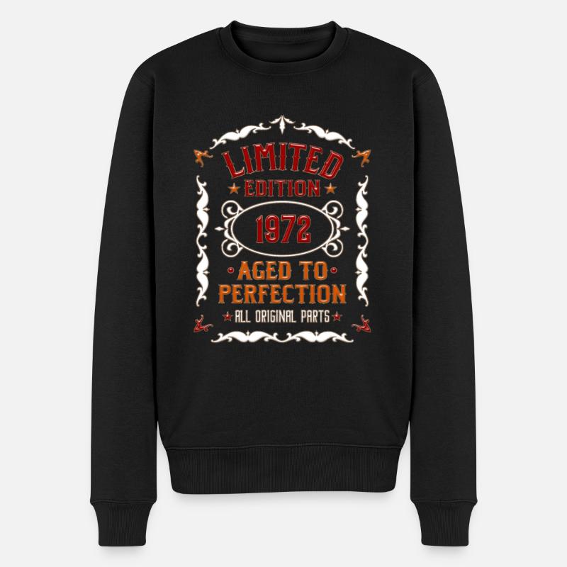 Né en 1972 - Anniversaire né en 1972 - Pull Premium bio Homme - noir