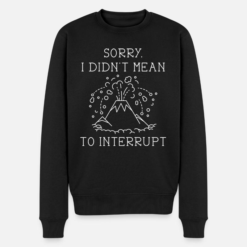 Interrompre le volcan - Pull Premium bio Homme - noir