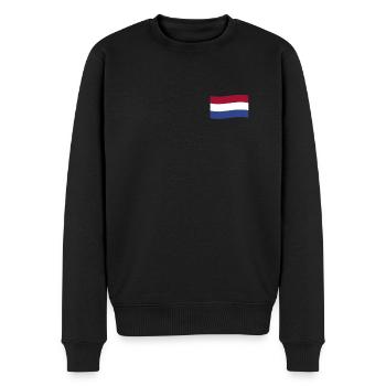 Pays-Bas Drapeau Nederland Holland Néerlandais - Pull Premium bio Homme - noir - Devant - Nico (187cm)