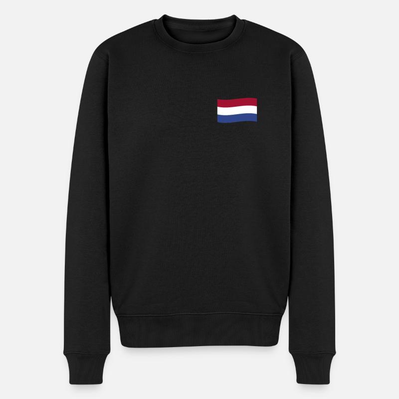 Niederlande Flagge Nederland Holland Niederländer - Männer Premium Bio Pullover - Schwarz