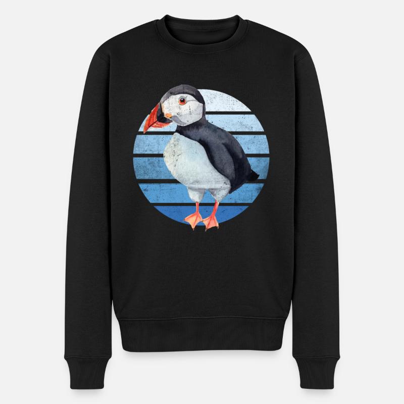 Puffin Parrot Lunde Bird Cadeau - Pull Premium bio Homme - noir
