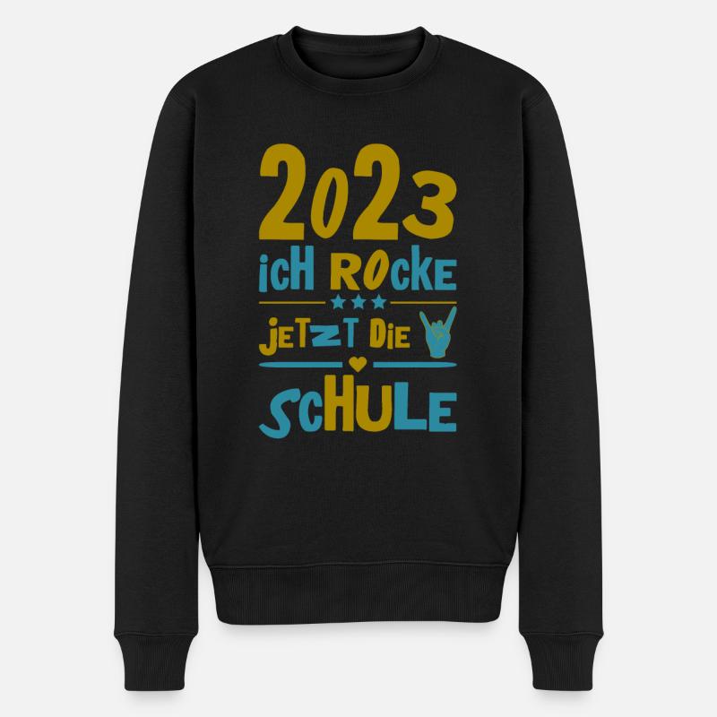 Schulkind 2023 Einschulung Erstklässler Geschenk - Männer Premium Bio Pullover - Schwarz
