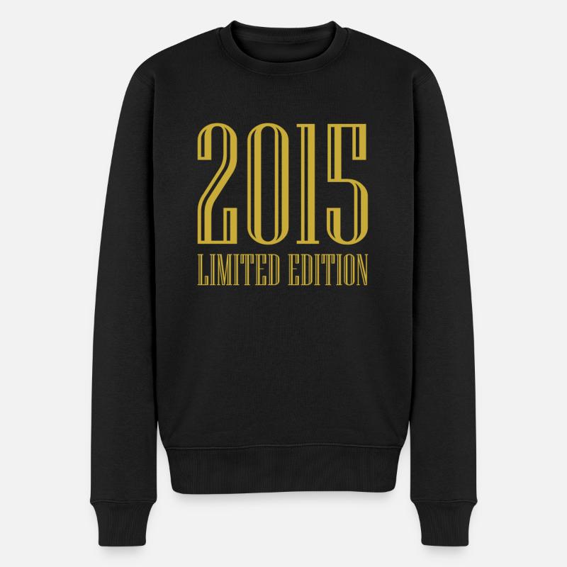 2015 Limited Edition Geburtstag Geschenk Deko - Männer Premium Bio Pullover - Schwarz