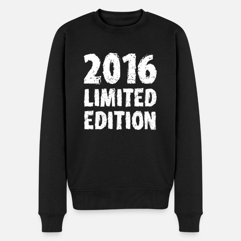 2016 Limited Edition Geburtstag Geschenk Deko - Männer Premium Bio Pullover - Schwarz