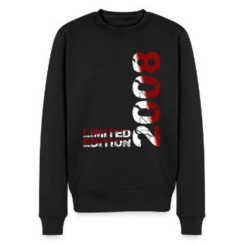2008 Limited Edition Geburtstag Geschenk Frau Mann - Männer Premium Bio Pullover - Schwarz - Vorne - Nico (187cm)