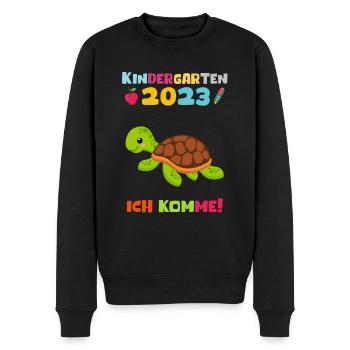 Kindergarten 2023 Ich Komme Jungen Kita Geschenk - Männer Premium Bio Pullover - Schwarz - Vorne - Nico (187cm)