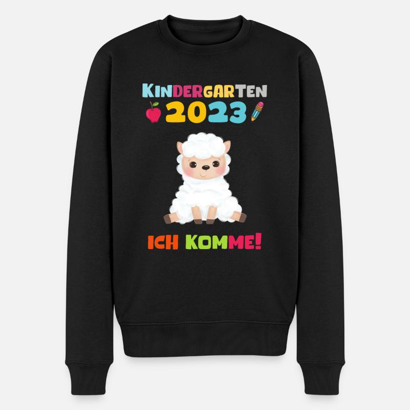 Kindergarten 2023 Ich Komme Jungen Kita Geschenk - Männer Premium Bio Pullover - Schwarz