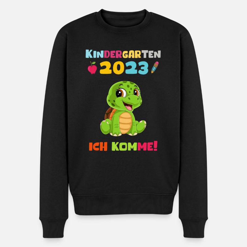 Kindergarten 2023 Ich Komme Jungen Kita Geschenk - Männer Premium Bio Pullover - Schwarz