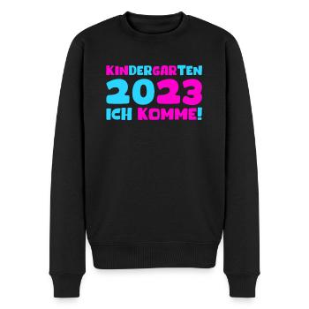 Kindergarten 2023 Ich Komme Mädchen Kita Geschenk - Männer Premium Bio Pullover - Schwarz - Vorne - Nico (187cm)
