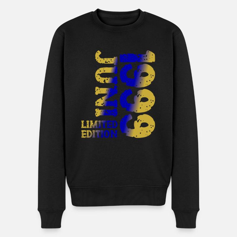 1999 Juni Limited Edition Geburtstag Geschenk - Männer Premium Bio Pullover - Schwarz