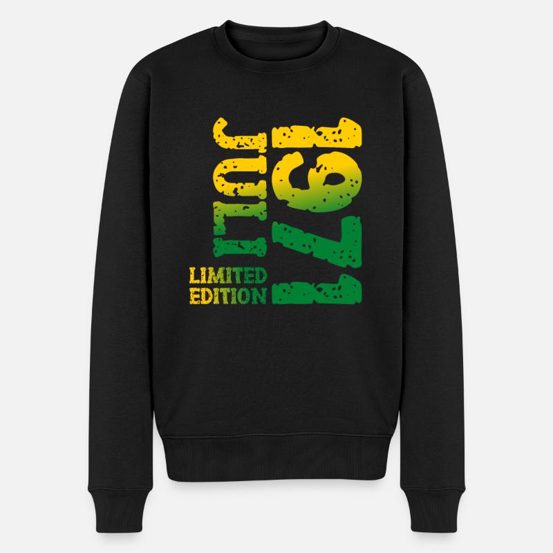 1971 Juli Limited Edition Geburtstag Geschenk - Männer Premium Bio Pullover - Schwarz