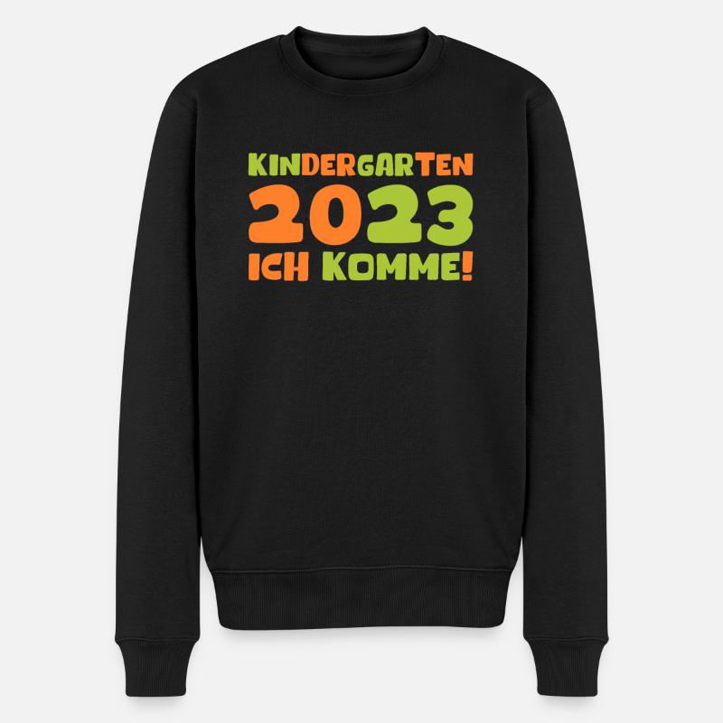 Kindergarten 2023 Ich Komme Mädchen Kita Geschenk - Männer Premium Bio Pullover - Schwarz