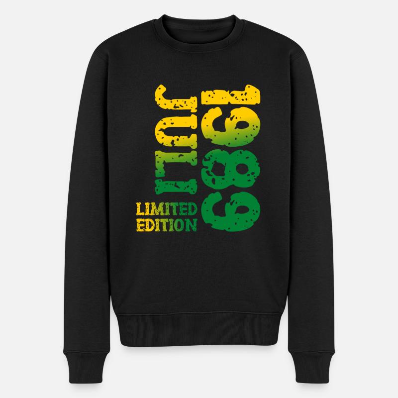 1989 Juli Limited Edition Geburtstag Geschenk - Männer Premium Bio Pullover - Schwarz
