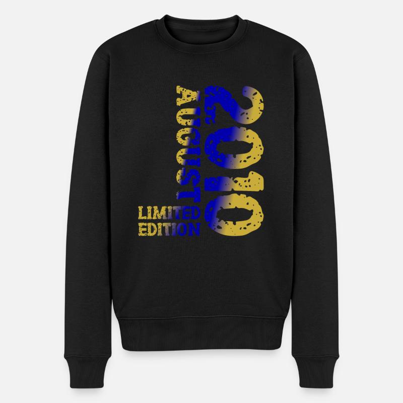 2010 August Limited Edition 13. Geburtstag Outfit - Männer Premium Bio Pullover - Schwarz