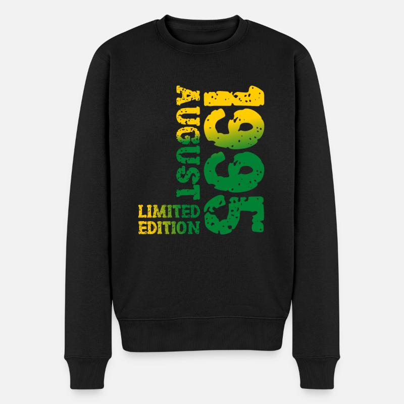 1995 August Limited Edition 28. Geburtstag Outfit - Männer Premium Bio Pullover - Schwarz