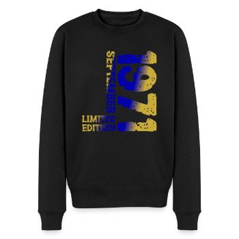 1971 September Limited Edition 52. Geburtstag Deko - Männer Premium Bio Pullover - Schwarz - Vorne - Nico (187cm)