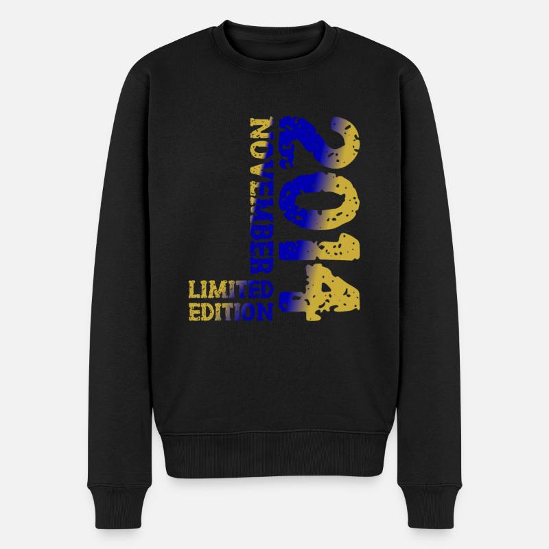 2014 November Limited Edition 9. Geburtstag Deko - Männer Premium Bio Pullover - Schwarz
