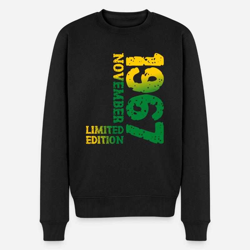 1967 November Limited Edition 56. Geburtstag Deko - Männer Premium Bio Pullover - Schwarz