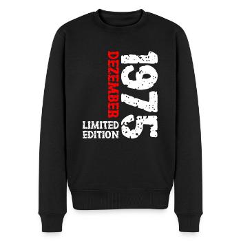 1975 Dezember Limited Edition 48. Geburtstag Deko - Männer Premium Bio Pullover - Schwarz - Vorne - Nico (187cm)
