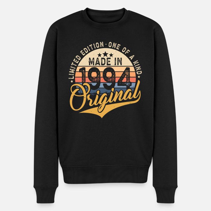 Original 1994 Jahrgang Vintage Retro Geburtstag - Männer Premium Bio Pullover - Schwarz