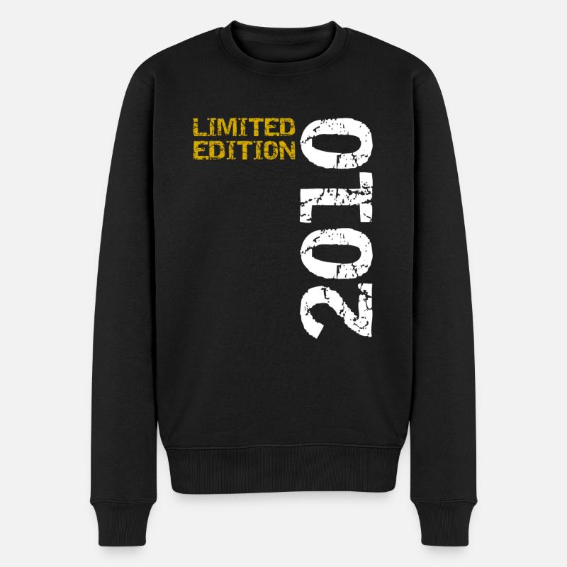 2010 Limited Edition Geburtstag Geschenk Frau Mann - Männer Premium Bio Pullover - Schwarz