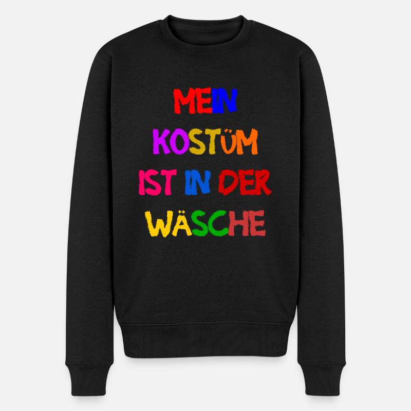 Karneval Kostüm Damen Geschenk Fasching Fastnacht - Männer Premium Bio Pullover - Schwarz