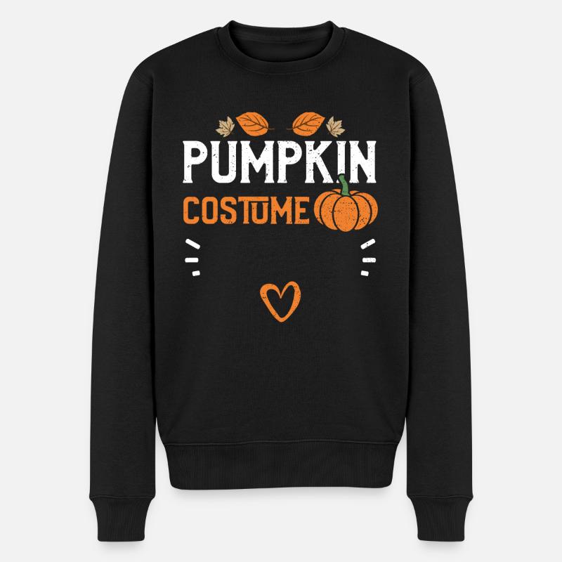 Pumpkin Costume - Pumpkin - Männer Premium Bio Pullover - Schwarz