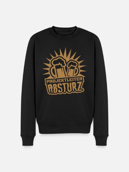 Projektleiter Absturz - Männer Premium Bio Pullover - Schwarz