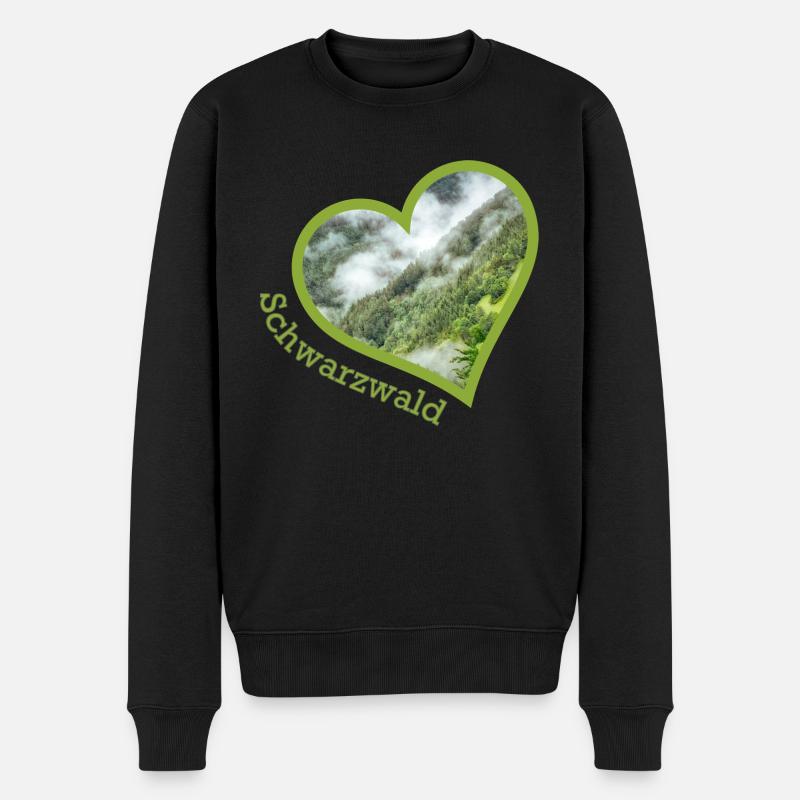 schwarzwald - Männer Premium Bio Pullover - Schwarz