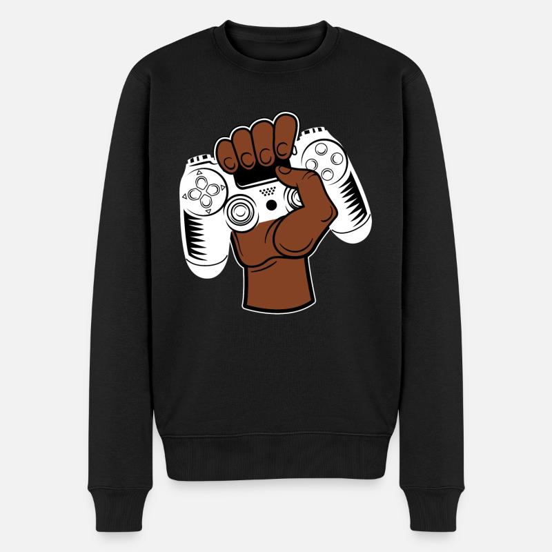 Gaming Controller - Männer Premium Bio Pullover - Schwarz