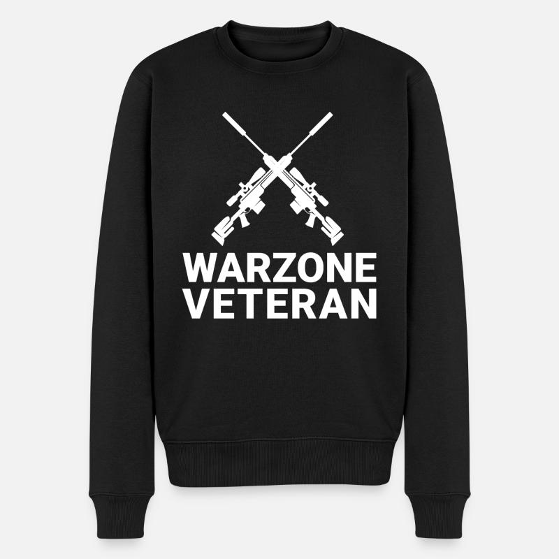 WARZONE VETERAN COD GAMING - Männer Premium Bio Pullover - Schwarz