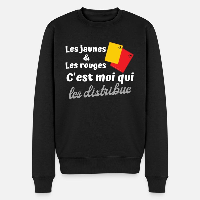 Humour foot arbitre cadeau football - Pull Premium bio Homme - noir