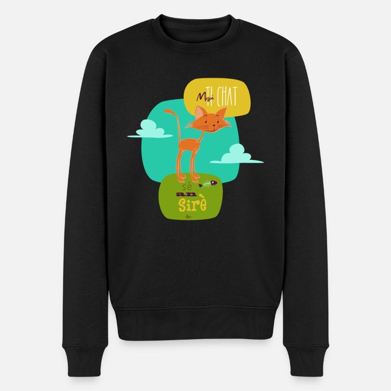 Misié Ti-Chat - Pull Premium bio Homme - noir