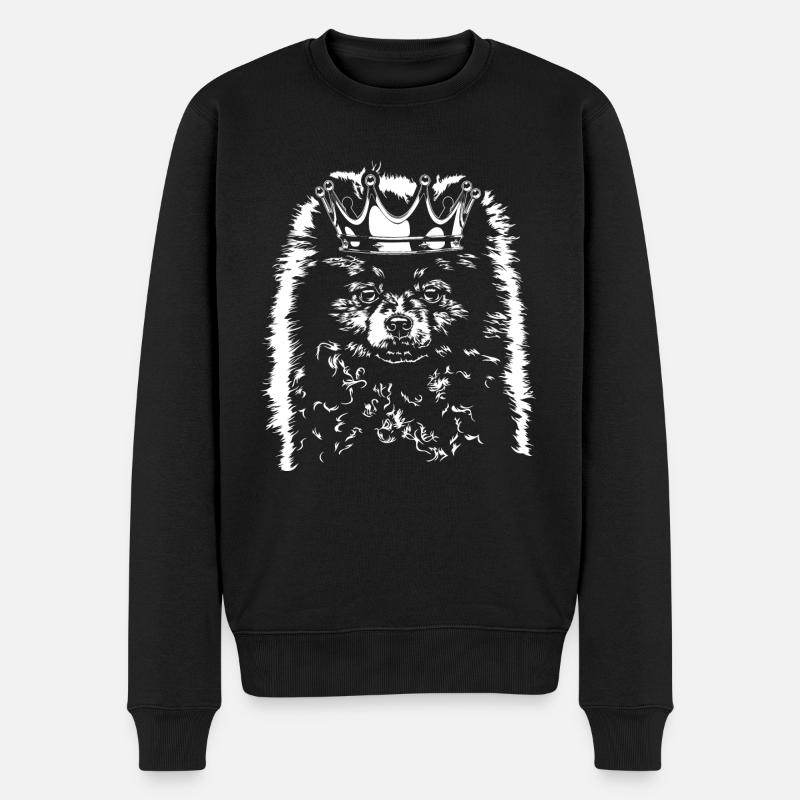 ZWERGSPITZ Poméranie Krone Chiens Chiens Wilsigns - Pull Premium bio Homme - noir