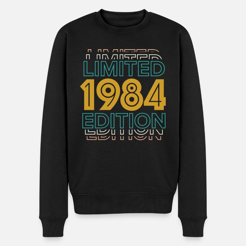 1984 Limited Edition Geburtstagsdesign - Männer Premium Bio Pullover - Schwarz