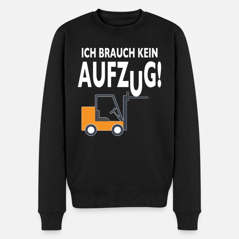 Staplerfahrer Lagerist Gabelstaplerfahrer Stapler - Männer Premium Bio Pullover - Schwarz