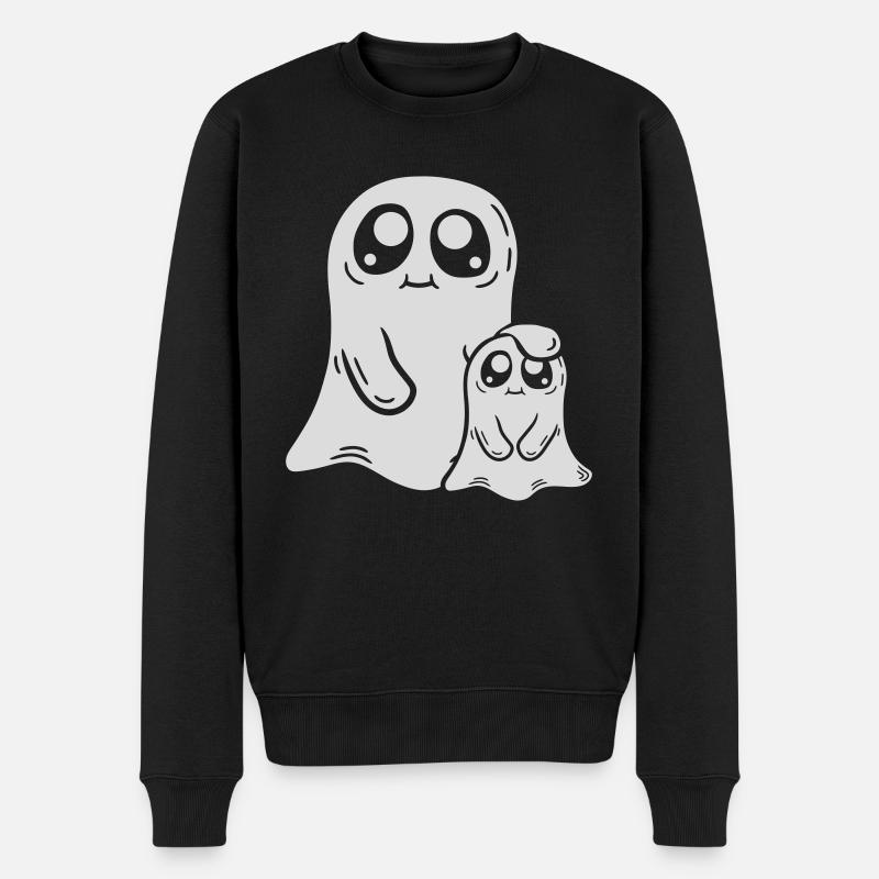 Papa Child Ghost Comic - Men's Premium Organic Jumper - black