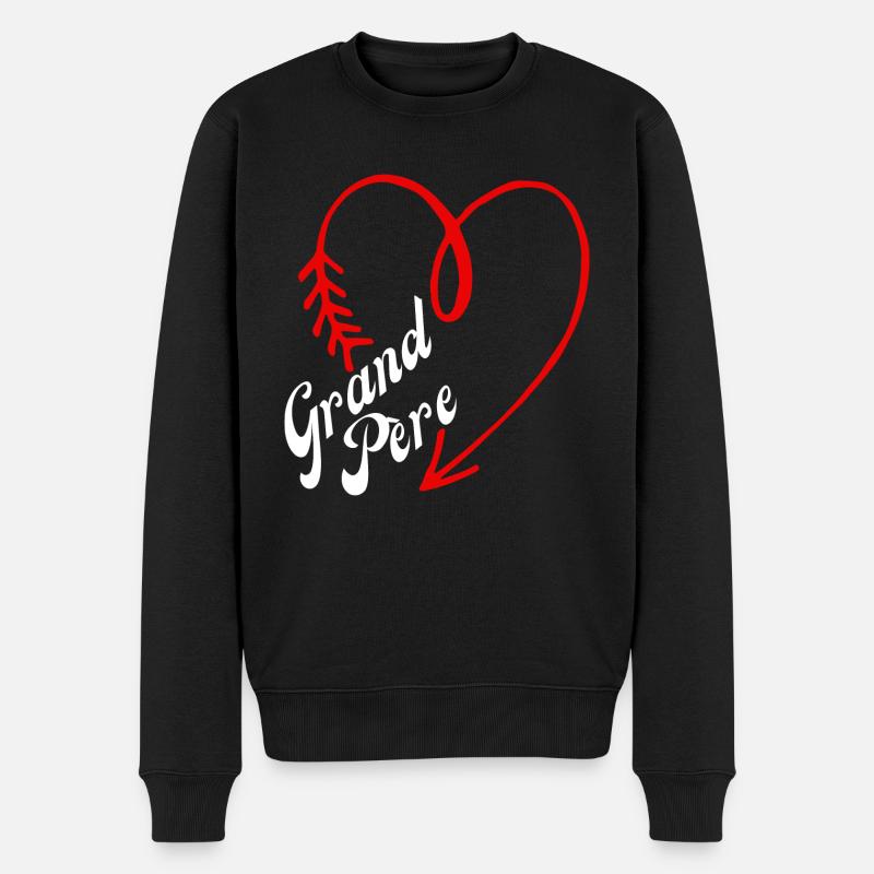 grand-père cœur - Pull Premium bio Homme - noir