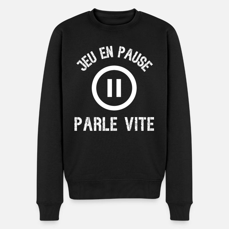 jeu en pause - Pull Premium bio Homme - noir